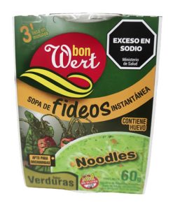 Bon Wert Sopa de Fideos Instantáneos Verdura x 60 Grs