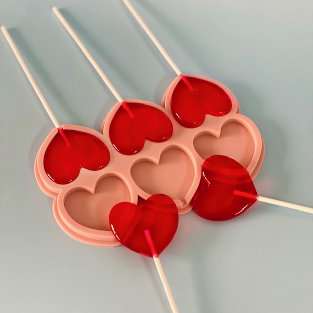 Molde silicona piruletas corazón - Imagen 4