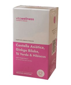 Vitawellness Centella Asiática, Ginkgo Biloba, Té verde e Hibiscus x 30 Comprimidos