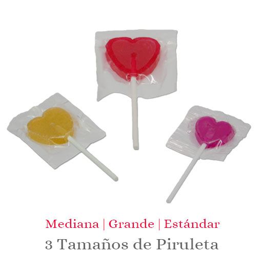 Piruletas Personalizadas Corazón Grande - Imagen 3